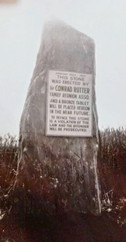 Conrad Rutter Marker. Click for full size. Conrad Rutter Marker image. Click for full size.