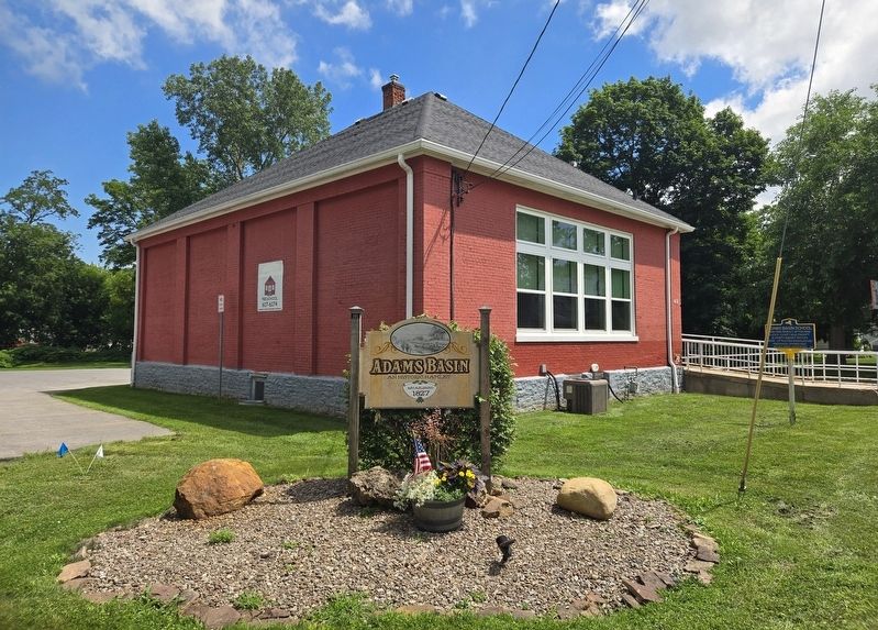 Adams Basin School Marker image. Click for full size.