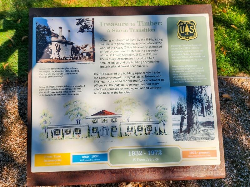 Treasure to Timber: A Site in Transition Marker image. Click for full size.
