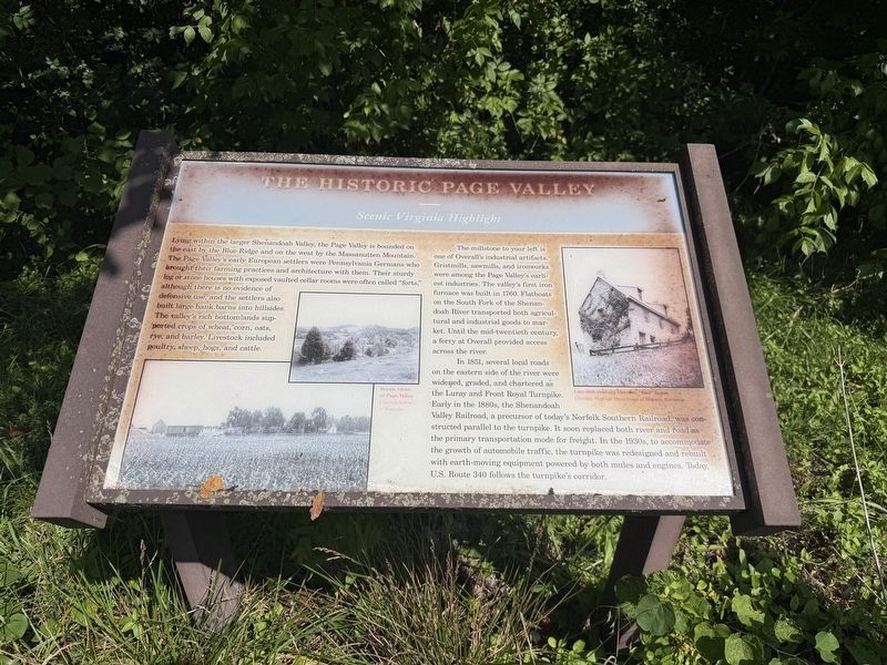 The Historic Page Valley Marker. Click for full size. The Historic Page Valley Marker image. Click for full size.