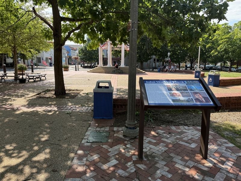 John Marlow Plaza Marker image. Click for full size.