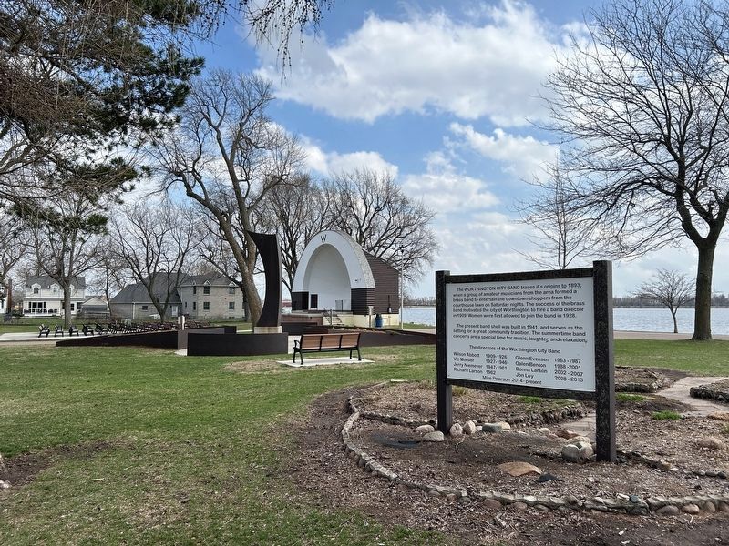 Chautauqua Park / Worthington City Band Marker. Click for full size. Chautauqua Park / Worthington City Band Marker image. Click for full size.