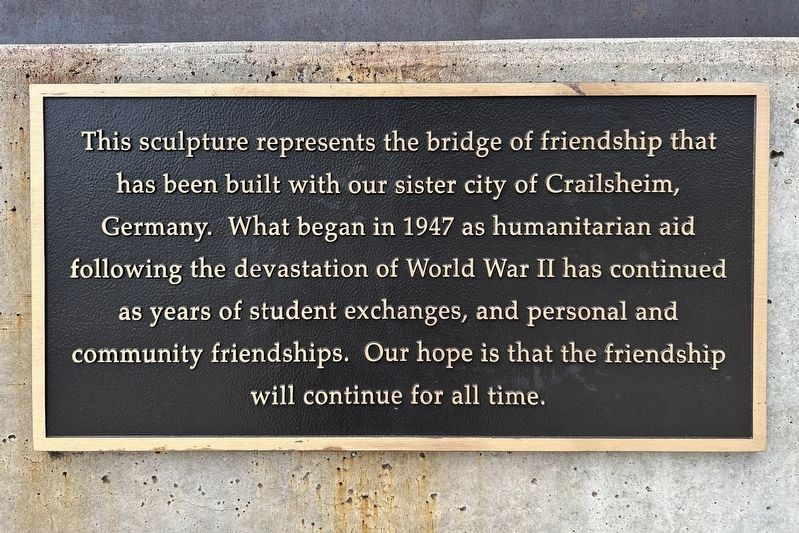 Bridge of Friendship Marker. Click for full size. Bridge of Friendship Marker image. Click for full size.