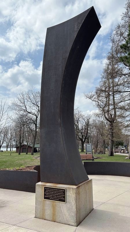 Bridge of Friendship Sculpture & Marker. Click for full size. Bridge of Friendship Sculpture & Marker image. Click for full size.