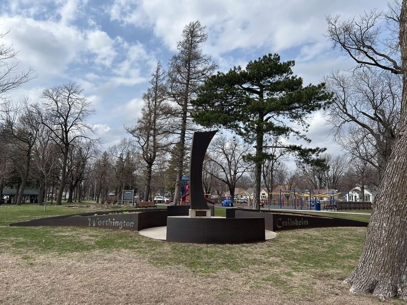 Bridge of Friendship Sculpture & Marker. Click for full size. Bridge of Friendship Sculpture & Marker image. Click for full size.