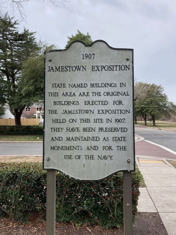 1907 Jamestown Exhibition Marker image. Click for full size.