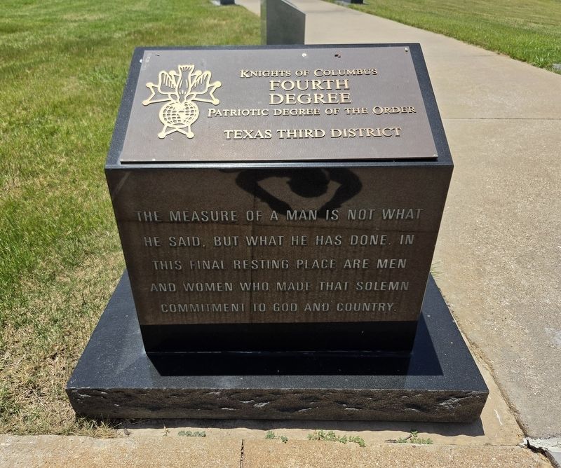 Knights of Columbus Fourth Degree Marker image. Click for full size.