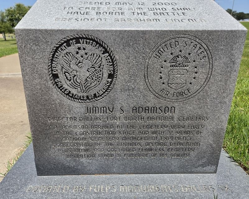 Dallas/Fort Worth National Cemetery Marker. Click for full size. Dallas/Fort Worth National Cemetery Marker image. Click for full size.