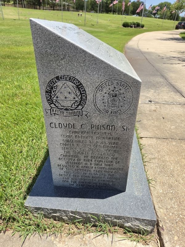 Dallas/Fort Worth National Cemetery Marker - Left Side. Click for full size. Dallas/Fort Worth National Cemetery Marker - Left Side image. Click for full size.