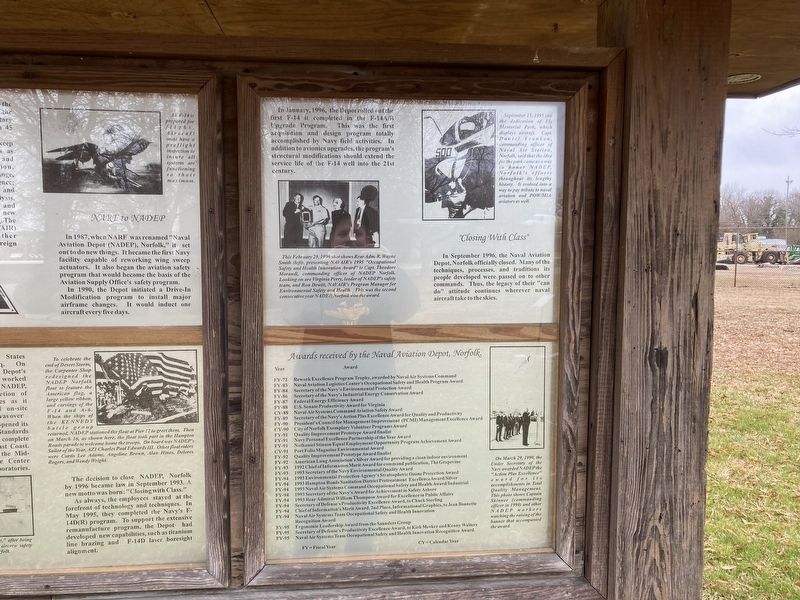 History of Naval Air Depot, Norfolk Marker. Click for full size. History of Naval Air Depot, Norfolk Marker image. Click for full size.