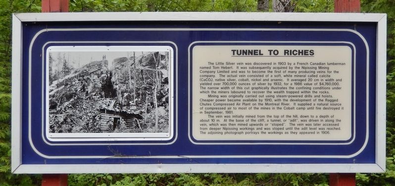Tunnel to Riches Marker. Click for full size. Tunnel to Riches Marker image. Click for full size.