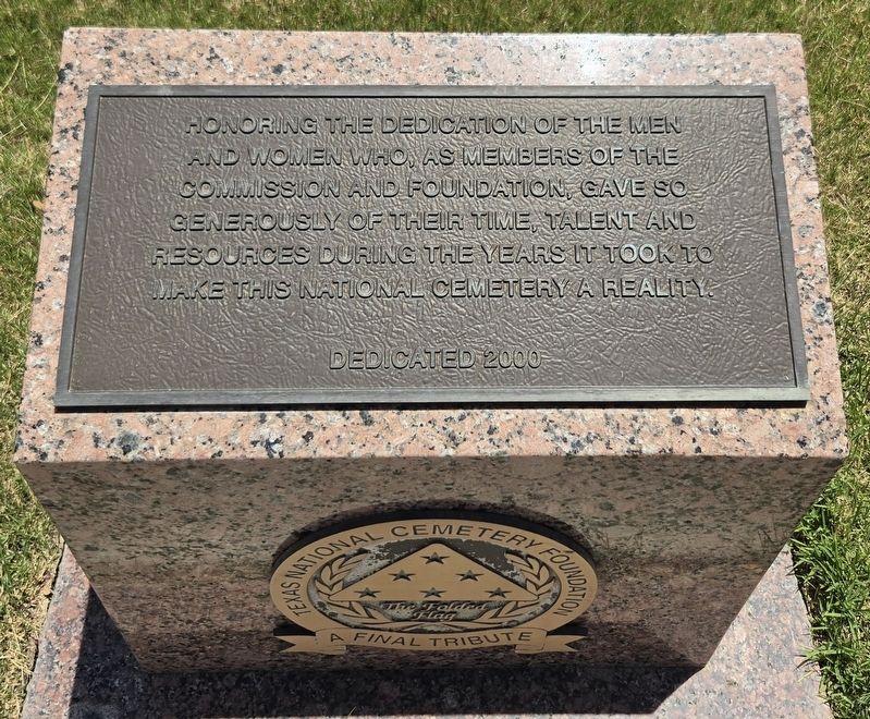 Texas National Cemetery Foundation Marker. Click for full size. Texas National Cemetery Foundation Marker image. Click for full size.