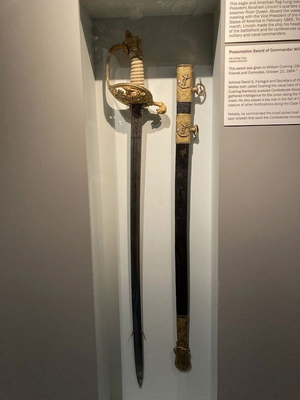 Lt. William B. Cushing Presentation Sword. Click for full size. Lt. William B. Cushing Presentation Sword image. Click for full size.