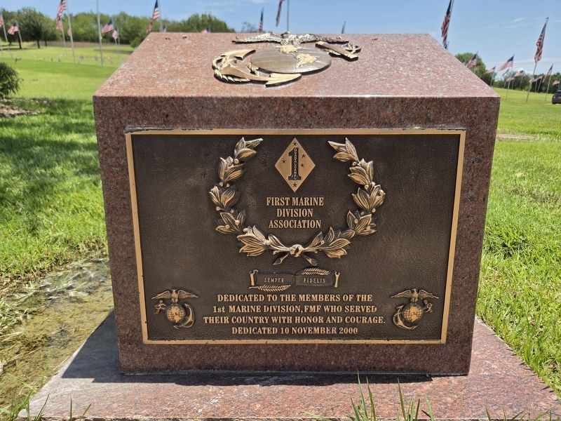 First Marine Division Marker. Click for full size. First Marine Division Marker image. Click for full size.