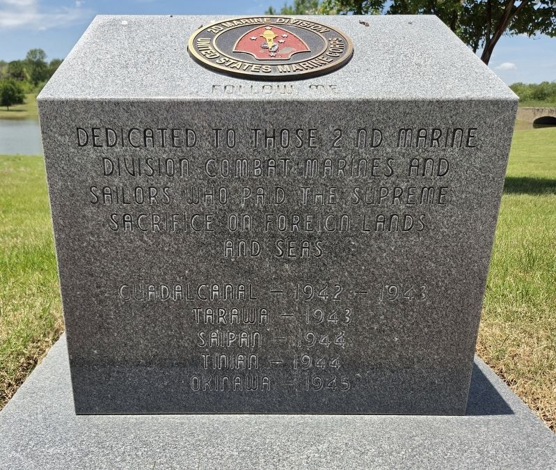 2nd Marine Division Marker. Click for full size. 2nd Marine Division Marker image. Click for full size.