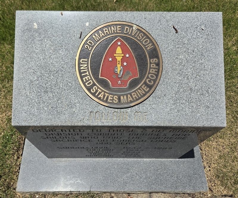 2nd Marine Division Marker. Click for full size. 2nd Marine Division Marker image. Click for full size.