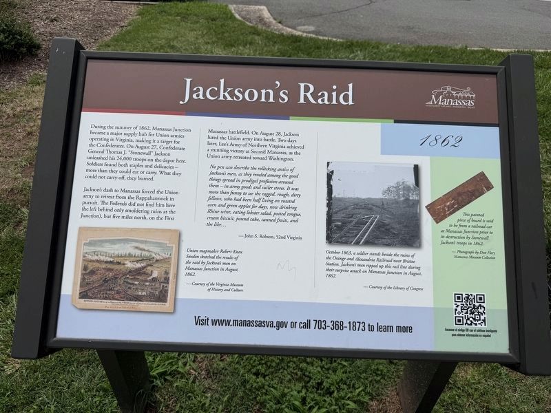Jackson's Raid Marker. Click for full size. Jackson's Raid Marker image. Click for full size.