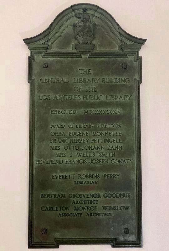 Dedication Plaque - 1925 image. Click for full size.