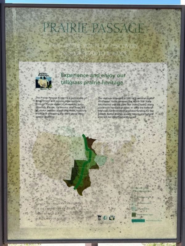 Prairie Passage side of marker image. Click for full size.