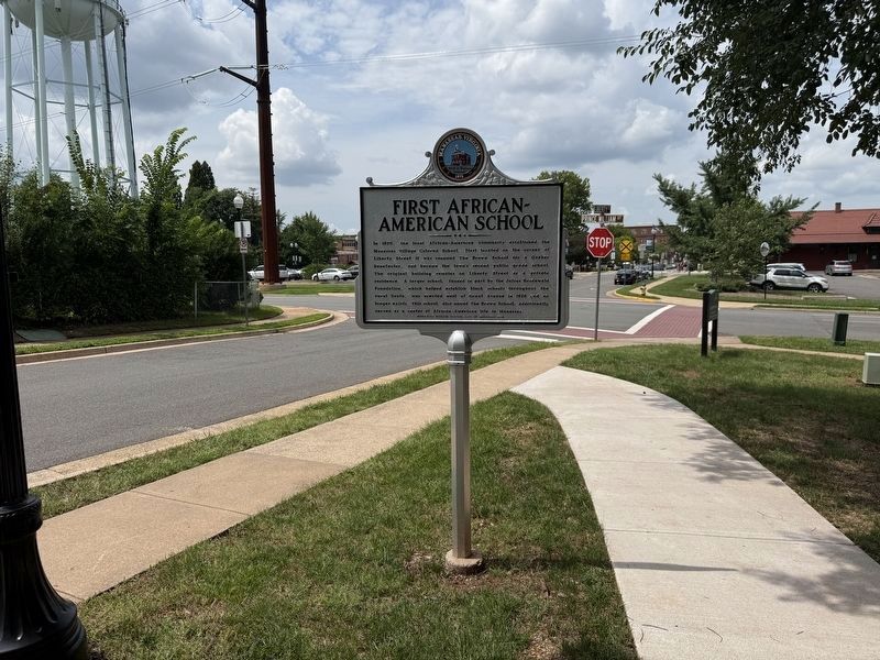 Liberty Street / First African-American School Marker. Click for full size. Liberty Street / First African-American School Marker image. Click for full size.