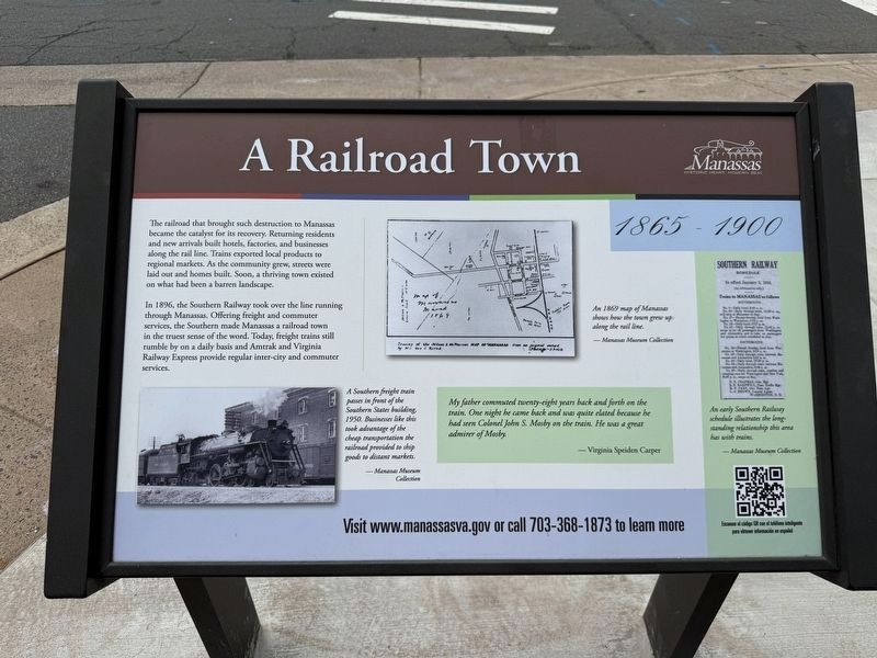 A Railroad Town Marker. Click for full size. A Railroad Town Marker image. Click for full size.