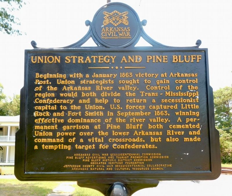 Union Strategy and Pine Bluff Marker image. Click for full size.