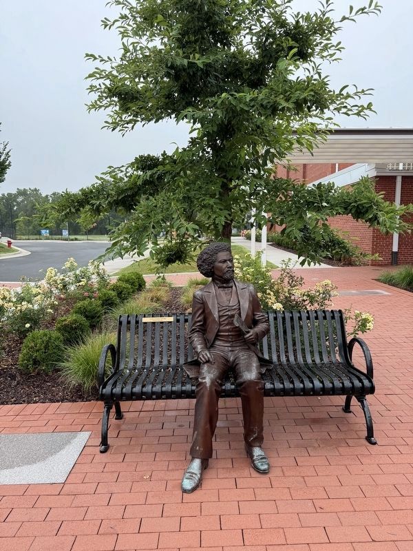 Frederick Douglass bench image. Click for full size.