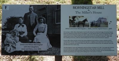 Morningstar Mill - The Miller's House - Marker. Click for full size. Morningstar Mill - The Miller's House - Marker image. Click for full size.