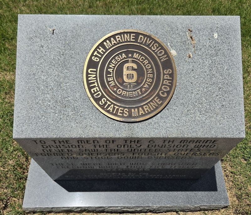 6th Marine Division Marker image. Click for full size.
