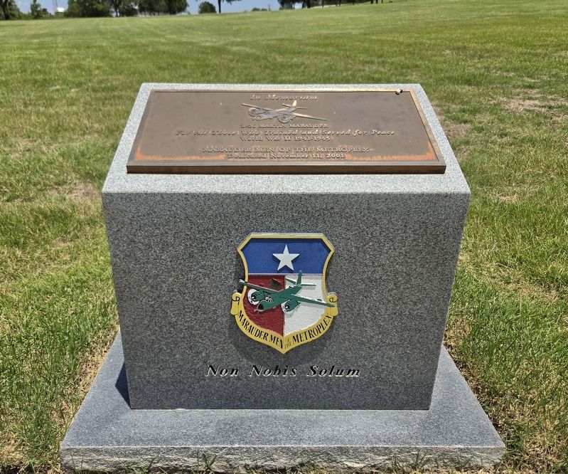 B-26 Martin Marauder Marker. Click for full size. B-26 Martin Marauder Marker image. Click for full size.