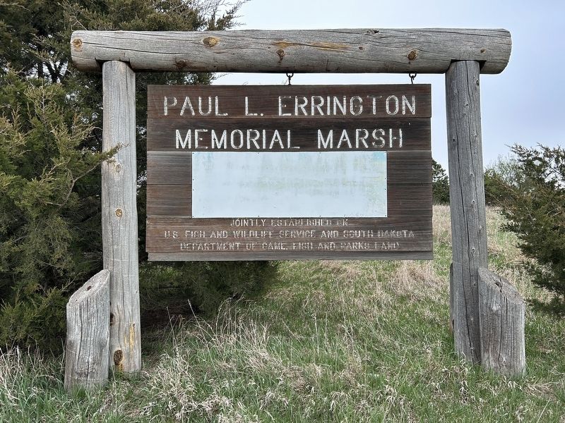 Paul L. Errington Memorial Marsh Sign, nearby image. Click for full size.