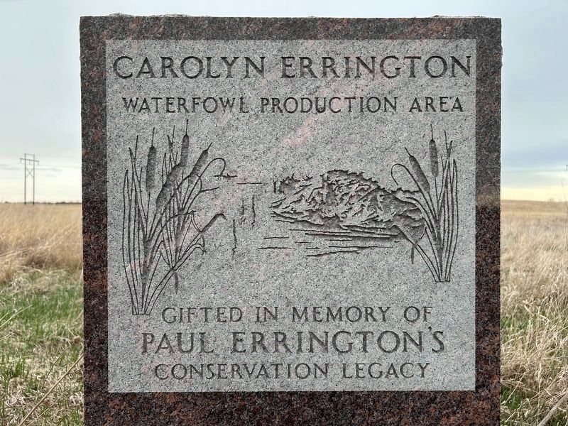 Carolyn Errington Waterfowl Production Area Marker, 1.8 miles to the south image. Click for full size.