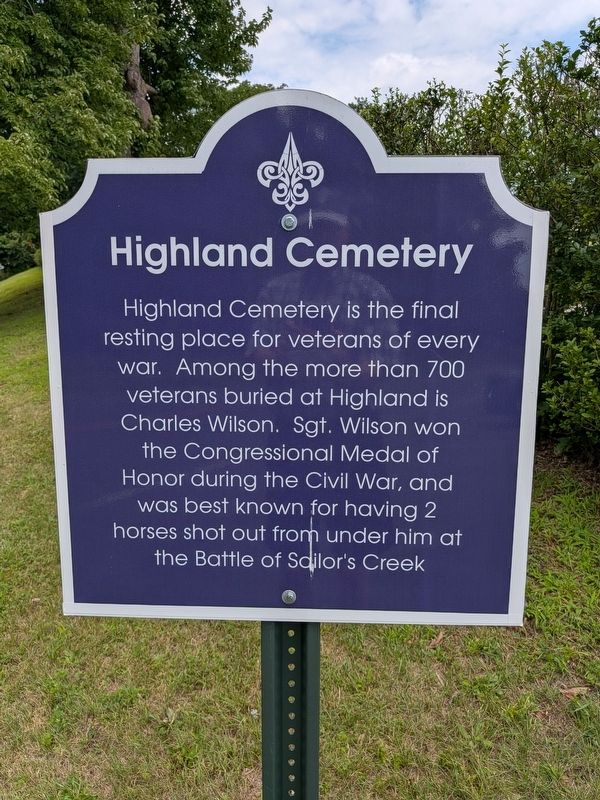 Highland Cemetery Marker image. Click for full size.
