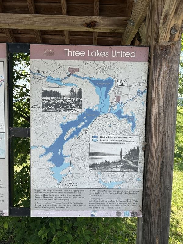 Three Lakes United/ Tupper Lake Marker image. Click for full size.