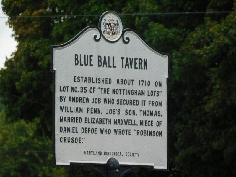 Blue Ball Tavern Marker image. Click for full size.