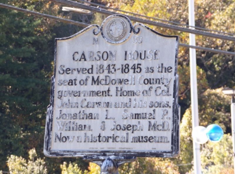 Carson House Marker image. Click for full size.