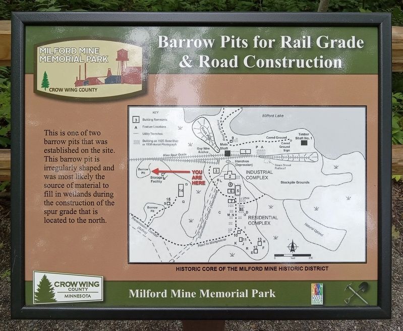 Barrow Pits for Rail Grade & Road Construction Marker image. Click for full size.