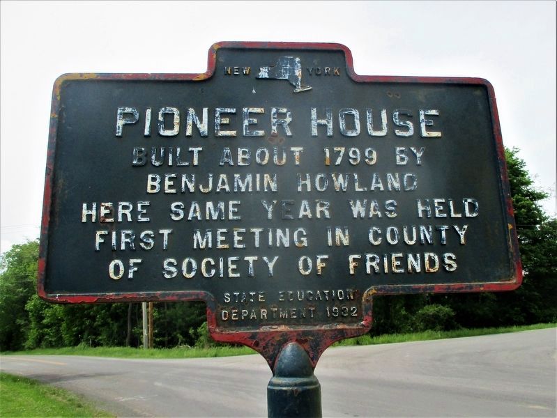 Pioneer House Marker as it looked before refurbishment in May 2020. Click for full size. Pioneer House Marker as it looked before refurbishment in May 2020 image. Click for full size.