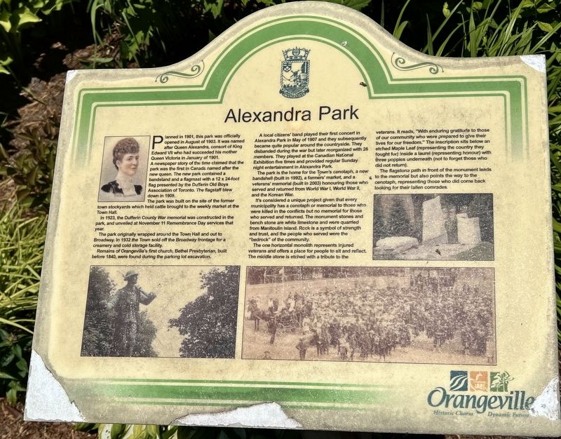 Alexandra Park Marker. Click for full size. Alexandra Park Marker image. Click for full size.