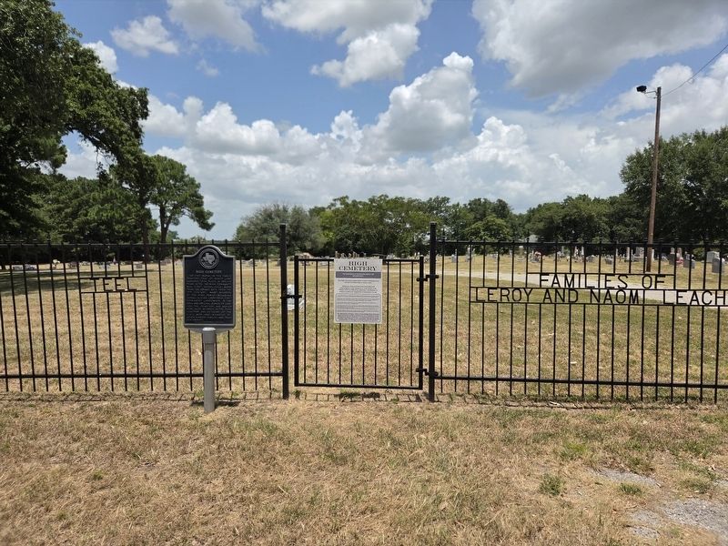 High Cemetery and Marker. Click for full size. High Cemetery and Marker image. Click for full size.