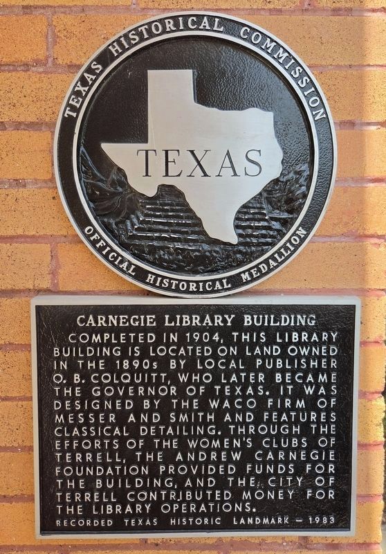 Carnegie Library Building Marker. Click for full size. Carnegie Library Building Marker image. Click for full size.