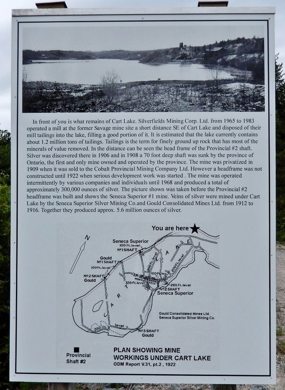 Cart Lake Marker image. Click for full size.