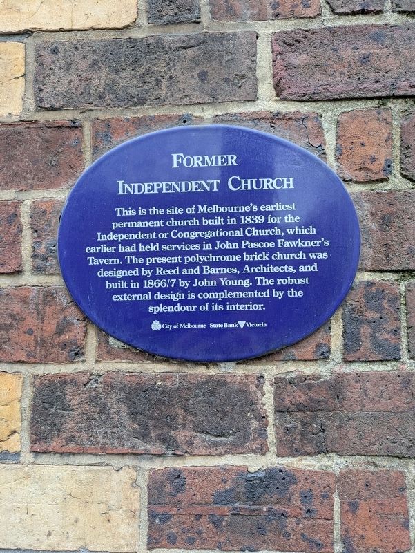 Former Independent Church Marker. Click for full size. Former Independent Church Marker image. Click for full size.