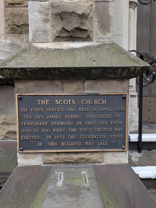 The Scots Church Marker image. Click for full size.