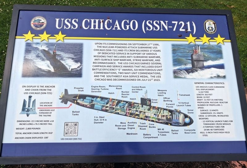USS Chicago (SSN-721) Marker. Click for full size. USS Chicago (SSN-721) Marker image. Click for full size.