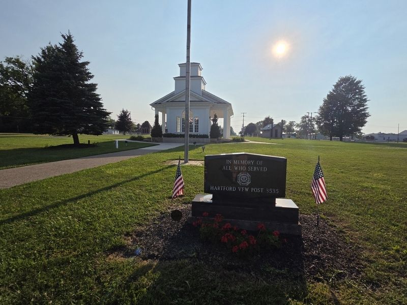 In Memory of Those Who Served in the World War Marker (in front of park shelter) image. Click for full size.