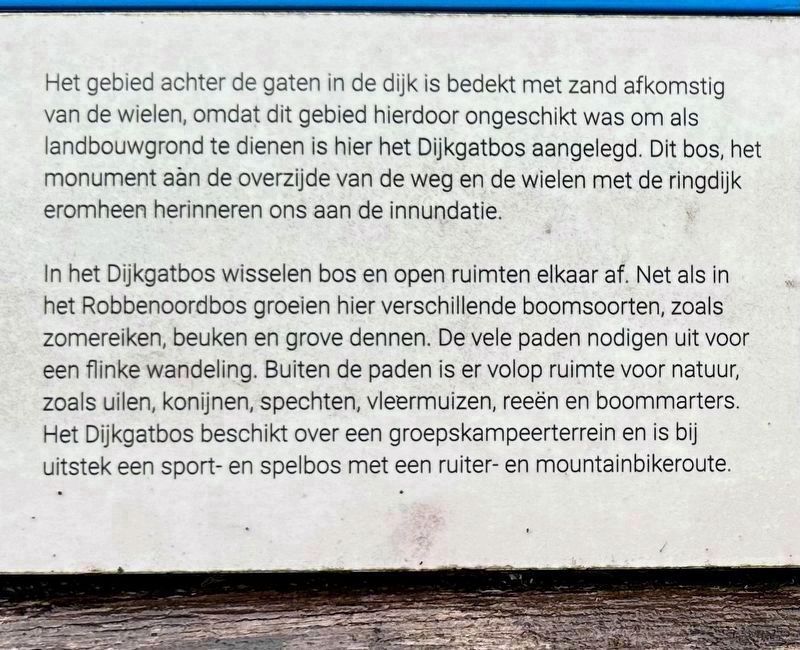 Wieringermeerdijk / Wieringermeer Dike Marker - historical text (2) image. Click for full size.
