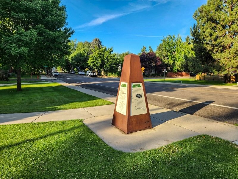 The Route of the Oregon Trail in Boise Marker. Click for full size. The Route of the Oregon Trail in Boise Marker image. Click for full size.