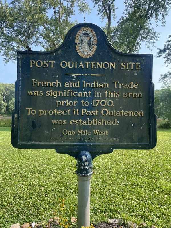 Post Ouiatenon Site Marker. Click for full size. Post Ouiatenon Site Marker image. Click for full size.