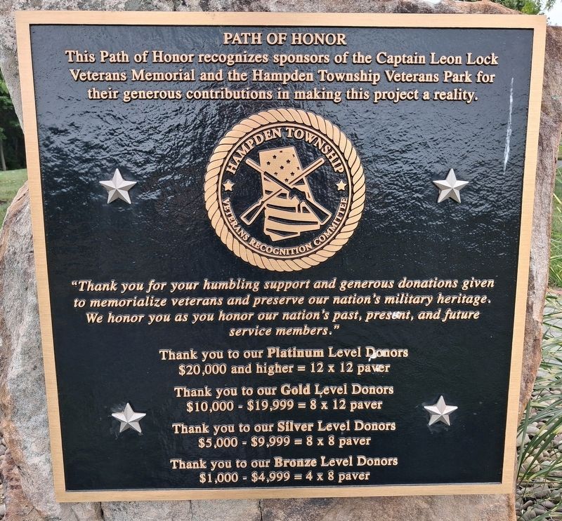 Path of Honor Marker. Click for full size. Path of Honor Marker image. Click for full size.